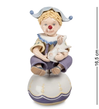 Статуэтка керамическая музыкальная Клоун 9*10*16,5 см. Pavone 6001379