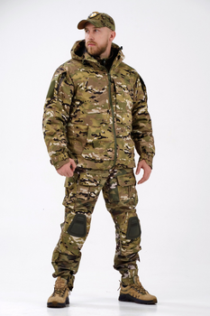 Тактическая теплая военная форма комплект костюм ( Куртка + Штаны ), Камуфляж: Мультикам, Размер: 52