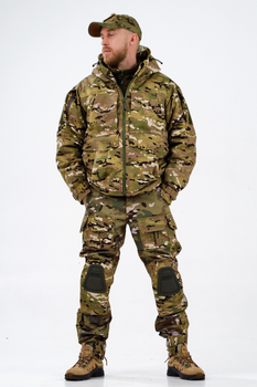 Тактическая теплая военная форма комплект костюм ( Куртка + Штаны ), Камуфляж: Мультикам, Размер: 56