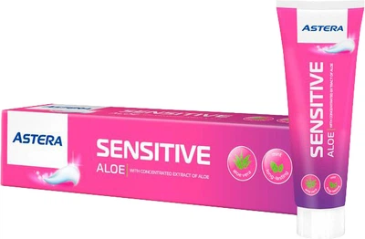 Зубная паста Astera Sensitive Aloe для чувствительных зубов с экстрактом алоэ 100 мл (3800013515013)