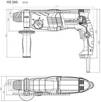 Перфоратор мережевий Metabo KHE 2845 SDS plus (601739500)
