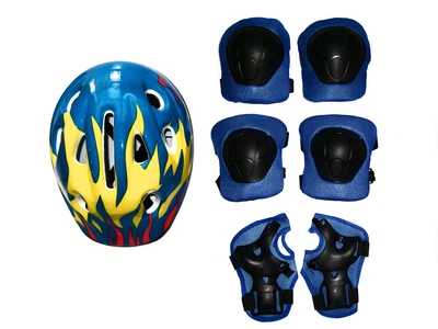Комплект шолом і захист Sports Helmet розмір S-M Синій (F22251/CL1746)