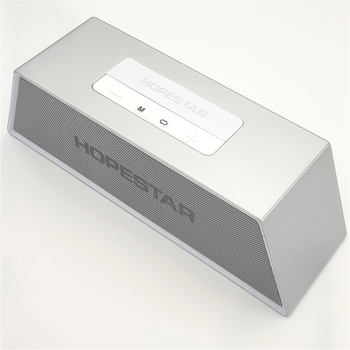 Бездротова акумуляторна колонка Bluetooth акустика FM MP3 AUX USB Hopestar H28 сіра