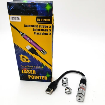Лазерна указка, що працює від USB, червоний колір променя Laser Pointer UKC SN-R12USB (7080)