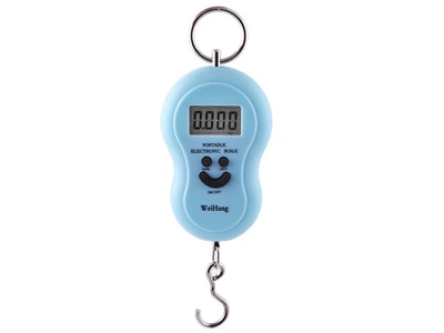 Весы электронные безмен кантер до 40кг точность 10гр Smile UKC голубой