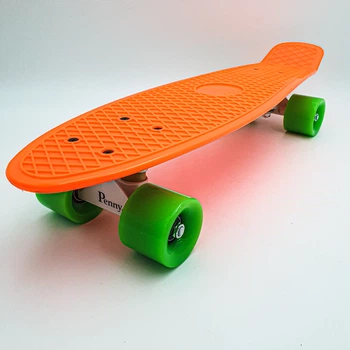 Пенни борд скейт 55х15см до 80кг ABEC 7 матовые колеса скейтборд Penny Board Pastel Series оранжевый