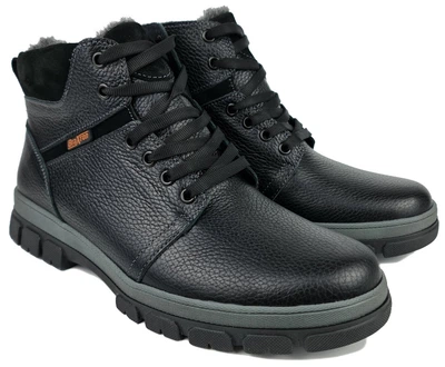 Шкіряні черевики / хутряні BRAXTON 51fb 44 29 см Чорні