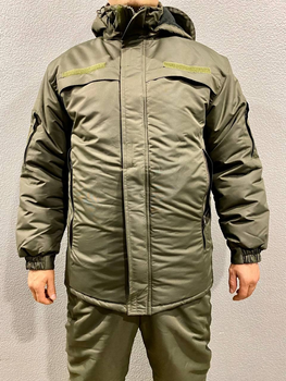 Тактическая зимняя курточка НГУ хаки. Зимний бушлат олива непромокаемый Размер 54