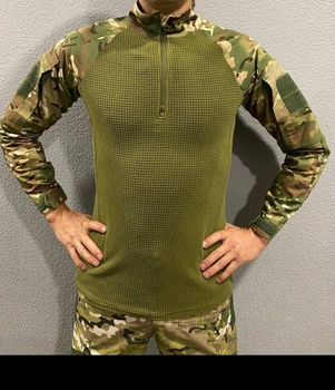 Боевая рубашка Убакс утепленная с длинным рукавом Мультикам. Тактическая рубашка Ubacs Размер 50