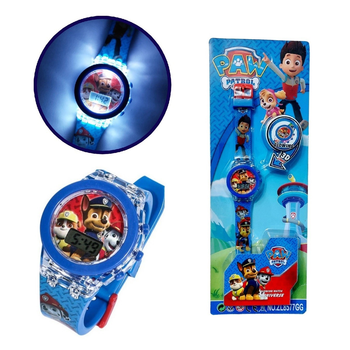 Детские наручные часы с подсветкой "Щенячий патруль (Paw Patrol)" синий 1043-7