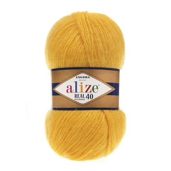 Пряжа Alize Angora Real 40 216-Желтый
