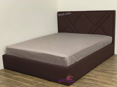 Кровать полуторная 120x200 Астра Mebel-Day Жаккард Темно-коричневый Багама (11)