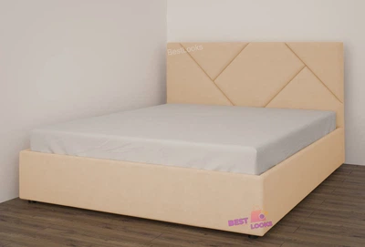 Кровать полуторная 140x190 Сити Mebel-Day с подъемным механизмом Велюр Бежевый Алоба (01)