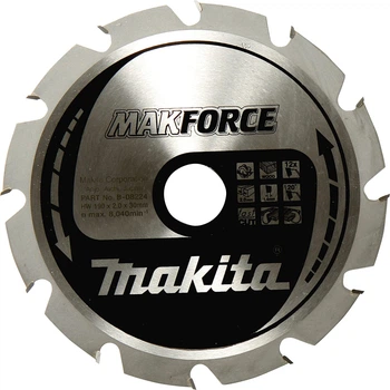 Диск пиляльний по дереву Makita 190x30 мм 12T, MAKForce, B-08224