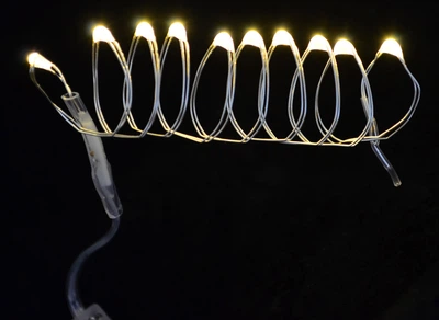 Гирлянда светодиодная Yes! Fun LED-нить, 10 ламп, молочно-белая, 0,55 м., 1 режимовим мигания, с 801097