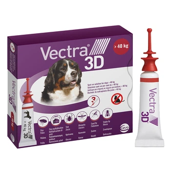 Vectra 3D пипетки для собак от 40 до 65 кг от блох, клещей, комаров, вшей , 1 пипетка