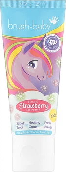 Дитяча зубна паста "Unicorn Strawberry", від 3 років - Brush-Baby Toothpaste (1005766-53272)