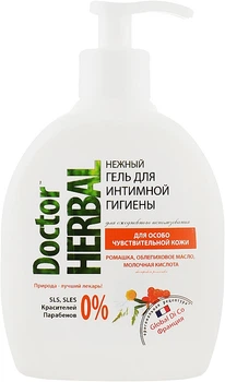 Гель для інтимної гігієни "Ромашка та масло обліпихи" - Doctor Herbal 300ml (275903-77785)