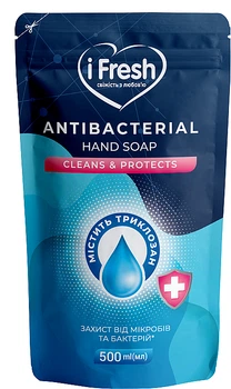 Рідке антибактеріальне мило для рук із триклозаном - IFresh Antibacterial Hand Soap (дой-пак) 500ml (1057493-77654)