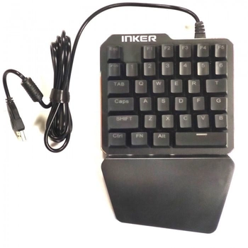 Клавиатура под одну руку игровая RGB USB Inker K9 одноручная Черный