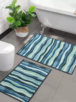 Набір килимків для ванної та туалету MAC Carpet Taba 50х80 та 40х60 см 316П-2 Бірюзовий