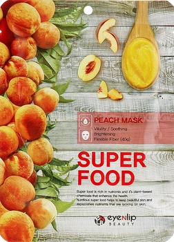 Тканевая маска с экстрактом персика - Eyenlip Super Food Peach Mask 23ml (869993-11990)