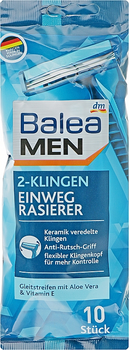 Набір одноразових верстатів для гоління на 2 леза, 10 шт. - Balea Men 2-Klingen 10шт (814947-37844)