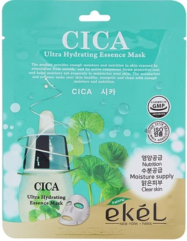 Тканинна маска з екстрактом азіатської центели - Ekel Ultra Hydrating Essence Mask Cica 25ml (1080795-67549)