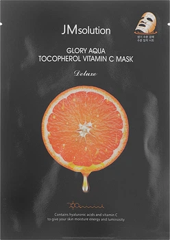 Витаминная тканевая маска для сияния кожи - JMsolution Glory Aqua Tocopherol Vitamin C Mask 30ml (1051321-50549)
