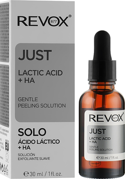 Нежный пилинг для лица и шеи - Revox Lactic Acid + HA Gentle Peeling Solution 30ml (943927-18692)
