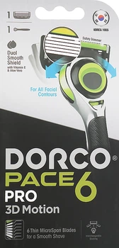 Бритва для мужчин, 6 лезвий - Dorco Pace 6 PRO 3D Motion (969287-40652)