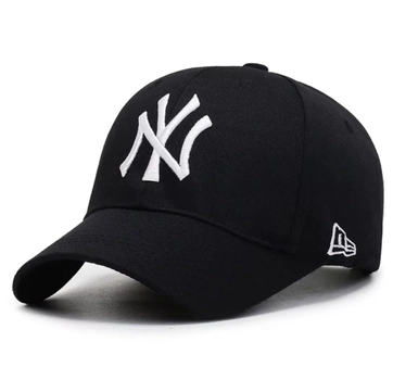 Кепка Бейсболка с белым логотипом NY с изогнутым козырьком, Унисекс One size