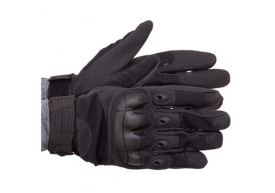 Тактичні рукавиці T-Gloves розмір XL чорні (повнопалі воєнні з закритими пальцями осінь-зима для воєнних ЗСУ) EFTGBK11