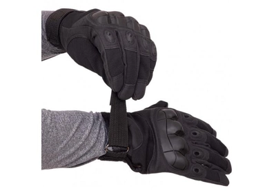 Тактичні рукавиці T-Gloves розмір XL чорні (повнопалі воєнні з закритими пальцями осінь-зима для воєнних ЗСУ) EFTGBK11