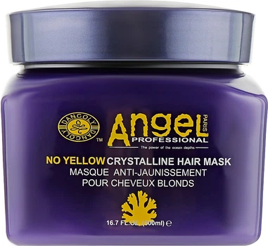 Маска для нейтралізації жовтого пігменту - Angel Professional No Yellow Crystalline Hair Mask 500ml (812838-86258)