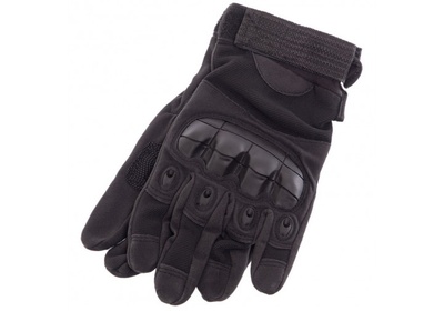 Тактичні рукавиці WS-Gloves чорні розмір XL (повнопалі воєнні з закритими пальцями осінь-зима для воєнних ЗСУ) WSTGBK11
