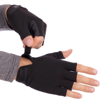 Перчатки тактические с открытыми пальцами Zelart Action 4379 размер L Black