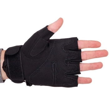 Перчатки тактические с открытыми пальцами Zelart Action 8805 размер L Black