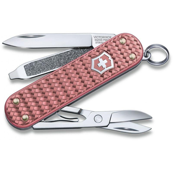 Многофункциональный карманный нож Victorinox 5 функций 58 мм. розовый 2203332