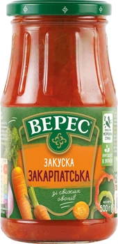Овочева закуска Верес Закарпатська 500 г (4823105400454)