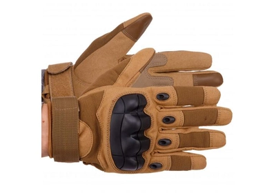 Тактические перчатки койот размер L (полнопалые военные с закрытыми пальцами осень-зима для военных ВСУ) YL-GBR12