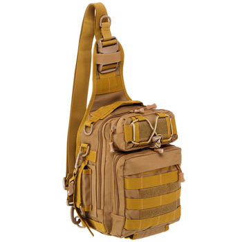 Тактический рюкзак с одной лямкой SP-Sport Сумка слинг Оксфорд 30 х 22 х 10 см 7 литров Хаки (TY-8033)