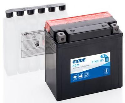Аккумулятор 9Ah-12v AGM 135х75х139 ,L,EN120 Exide (ETX9CBS)