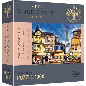 Деревянные пазлы, Французская улица, Trefl фигурные 1000 элементов (20142)