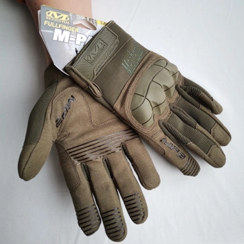 Тактические перчатки Полнопалые M-Pact 3 защитные Mechanix MX-CAE, XXL Олива