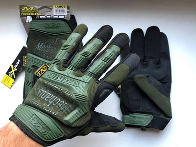 Тактические перчатки Полнопалые M-Pact защитные Mechanix MX- FDE, XL Олива
