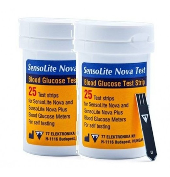Тест-смужки Сенсолайт Нова Тест (SensoLite Nova Test) №25 - 2 уп., (50 шт.)