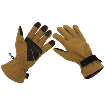 Тактичні рукавички MFH Softshell із частковим посиленням койот р-р 2XL (15780R_2XL)
