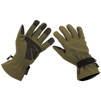 Тактические перчатки MFH Softshell с частичным усилением олива р-р M (15780B_M)