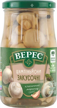 Шампіньйони закусочні Верес 730 г (4820008093806_4823105400188)